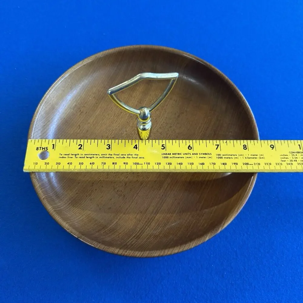Vintage Oregon Myrtlewood Candy/Nut Bowl Caddy Handle Bowl dish